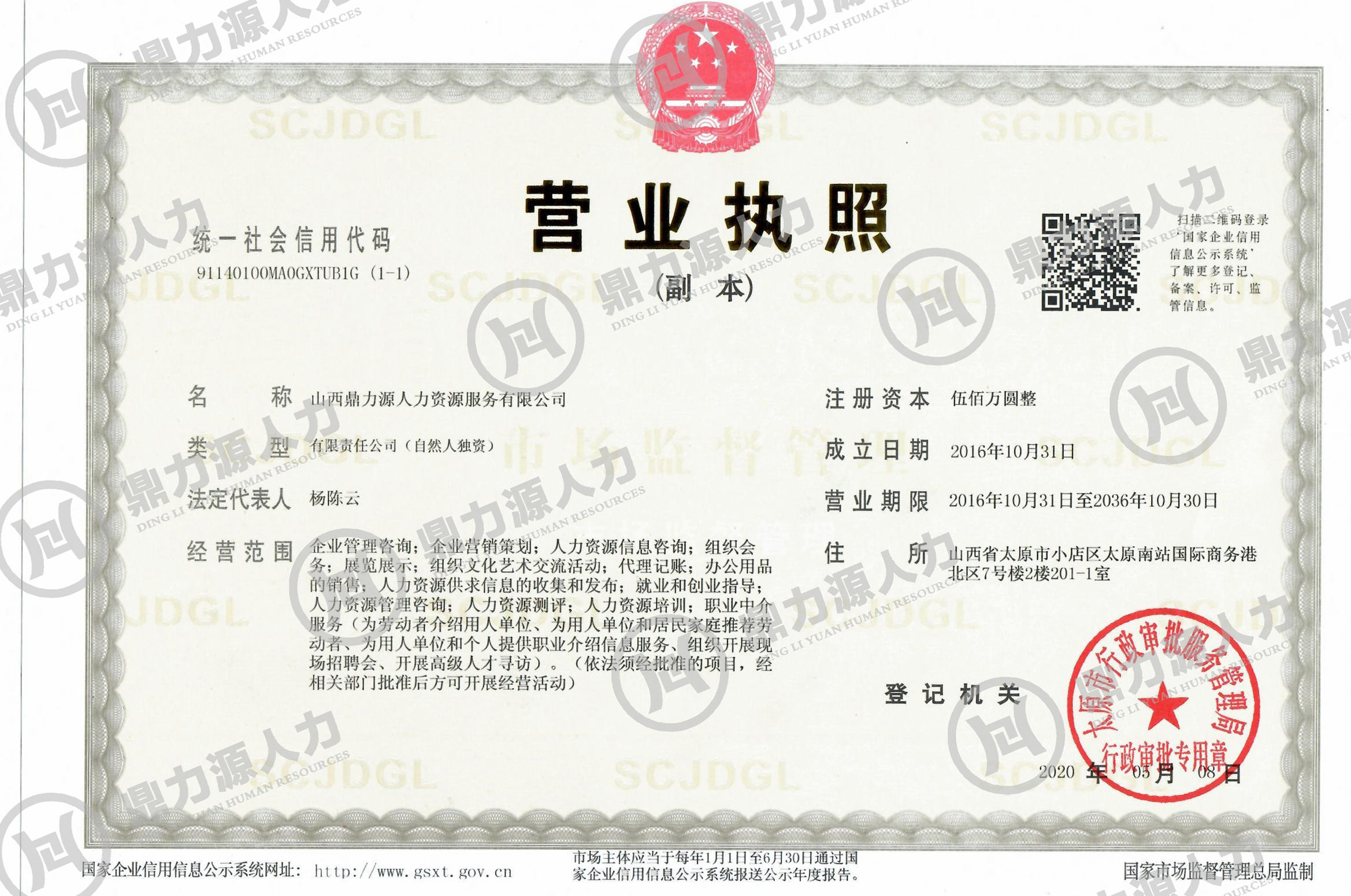 营业执照（副本）